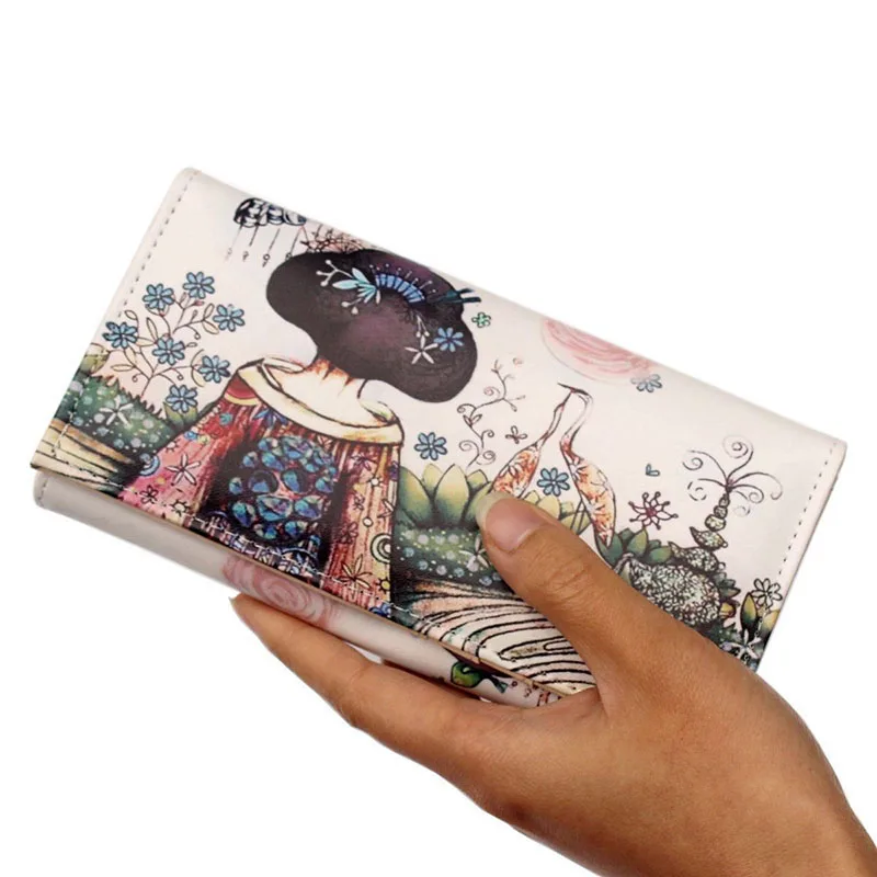 Модные женские кошельки из мягкой искусственной кожи с кошками и животным узором