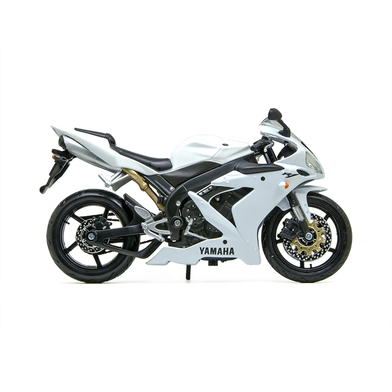 Модель мотоцикла MAISTO YAMA YZFR1 белого цвета масштаба 1:12, мотоцикл из литого металла в миниатюрном исполнении для коллекционирования в подарок на гонку игрушек.