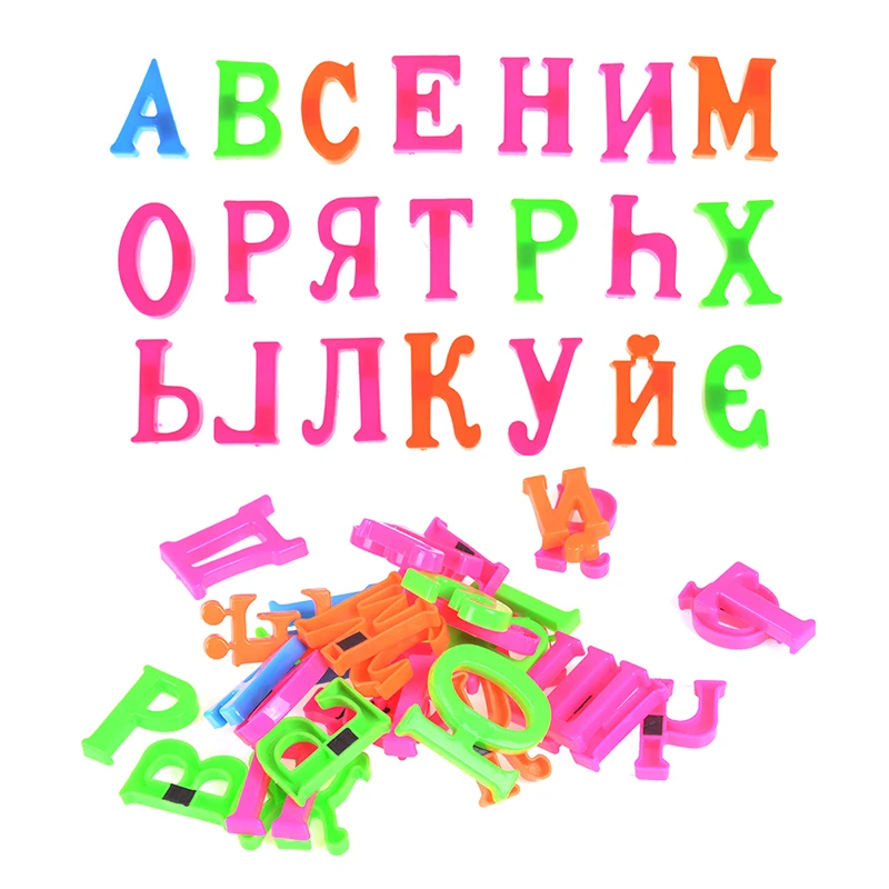 33 шт. 4 см Русские магниты на холодильник Алфавит пластиковые игрушки Детские