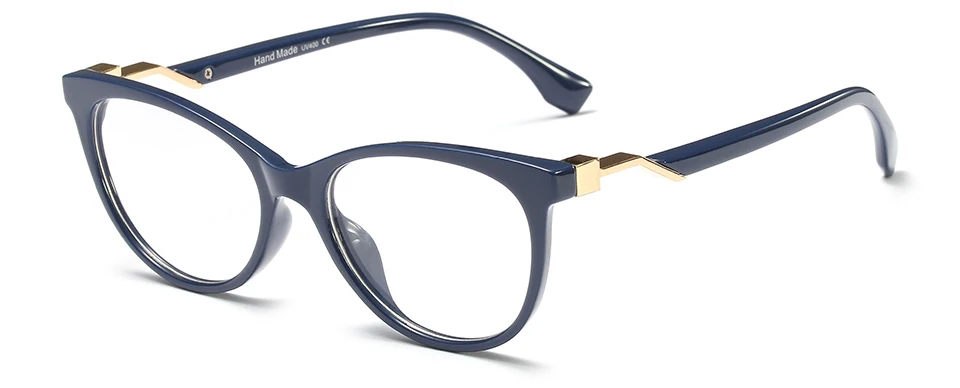 dark blue Peekaboo Женская оправа для очков в стиле кошачьи глаза Женская мода оптические очки черная оправа женские прозрачные линзы - Цвет оправы: dark blue