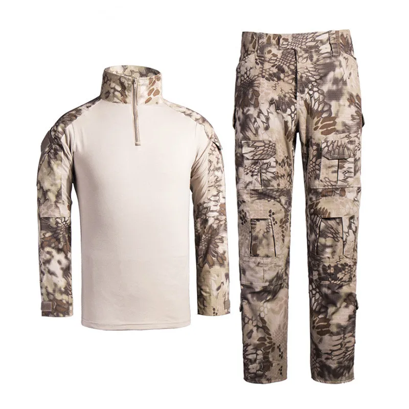 Мужская Военная тактическая рубашка и штаны армейская Охота страйкбол Пейнтбол