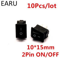 10pcslot g130 1015mm spst 2pin onoff boat rocker switch 3a250v for auto car dash dashboard truck rv atv home model kcd1