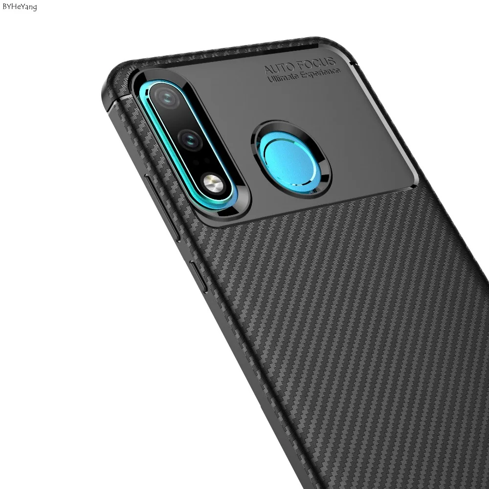 Силиконовый чехол для Huawei P30 Lite p30lite защитный чехол-бампер из углеродного волокна