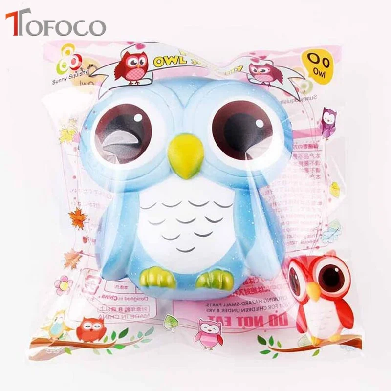 Новинка 2018 Kawaii 15 см Jumbo мультфильм радуга оригинальная сова сжимаемая медленно