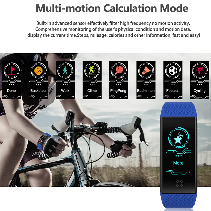 Fitness Smart Bracelet Color-screen IP68 Waterproof blood pressure Oxygen Monitor sport Heart Rate band Pk mi 3+Box | Электроника