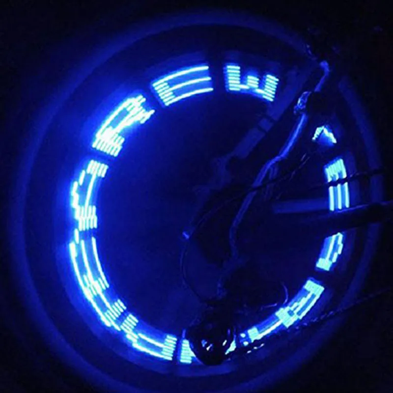 

Practical Bike Bicycle Wheel Valve Tire Tyre LED Letter Light Double Sense Waterproof Cycling Bike Tire Blue Flash Light
