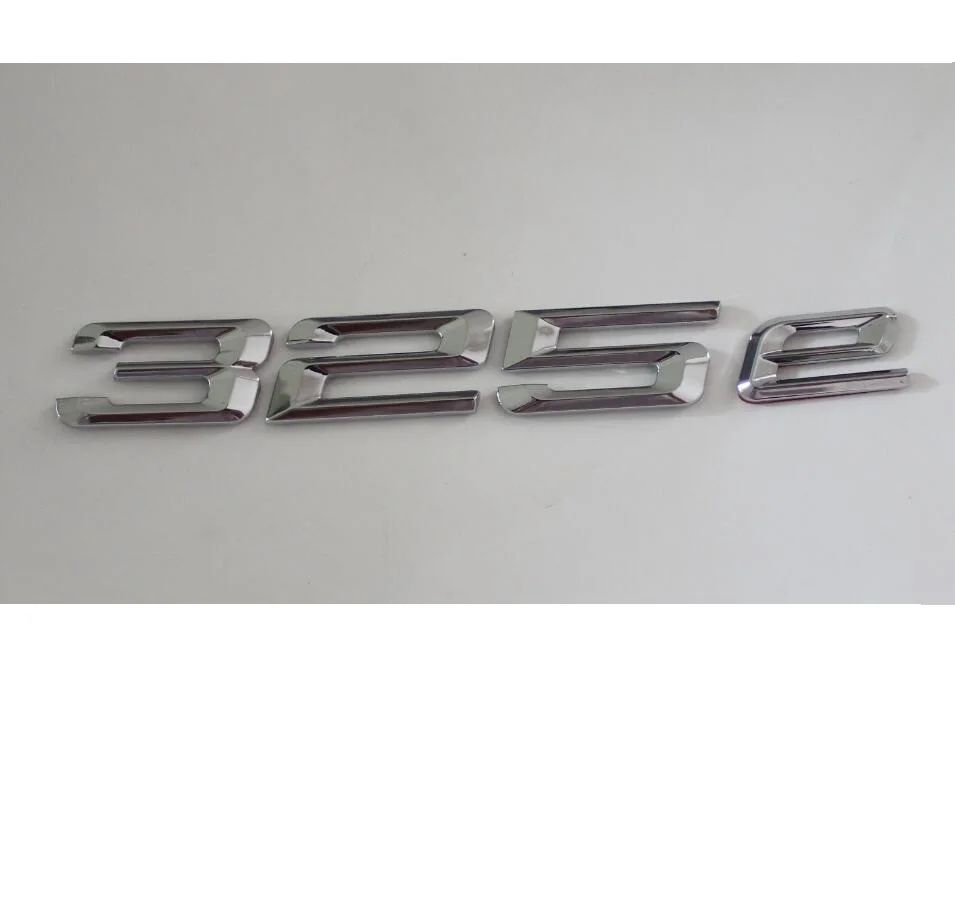 

Chrome Shiny Silver ABS Number Letters Word Car Trunk Badge Emblems Decal Sticker for BMW 3 Series 325e