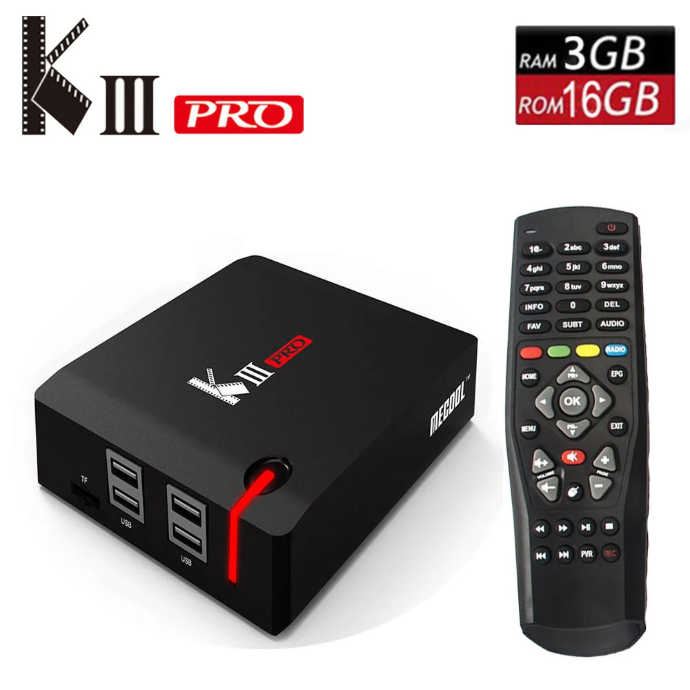 ТВ приставка MECOOL KIII PRO Android 7 1 Восьмиядерный процессор Amlogic S912 2 4 ГГц/16 ГБ 1|smart media
