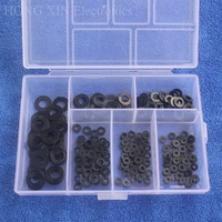 250pcs m2 m2 5 m3 m4 m5 m6 black plastic nylon washer flat spacer washer seals gasket ring 6 sizes