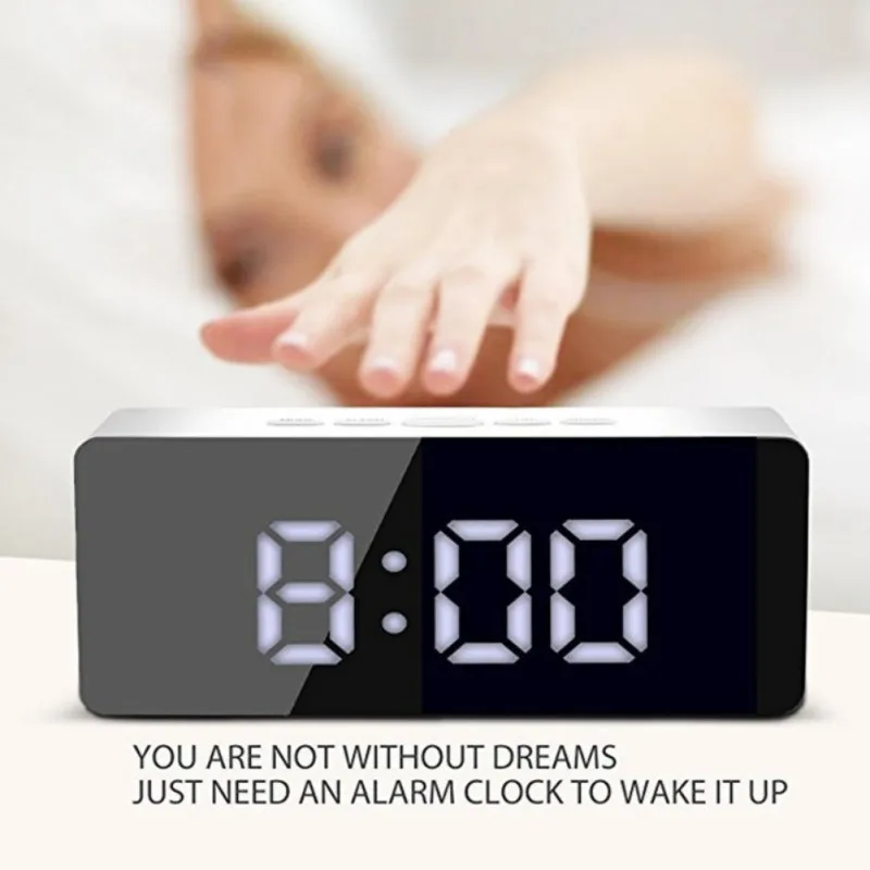 USB цифровые светодиодные часы Snooze 24 H Clock2018 будильник термометр закрытый 12 ч/функция новое электронное зеркало Настольный