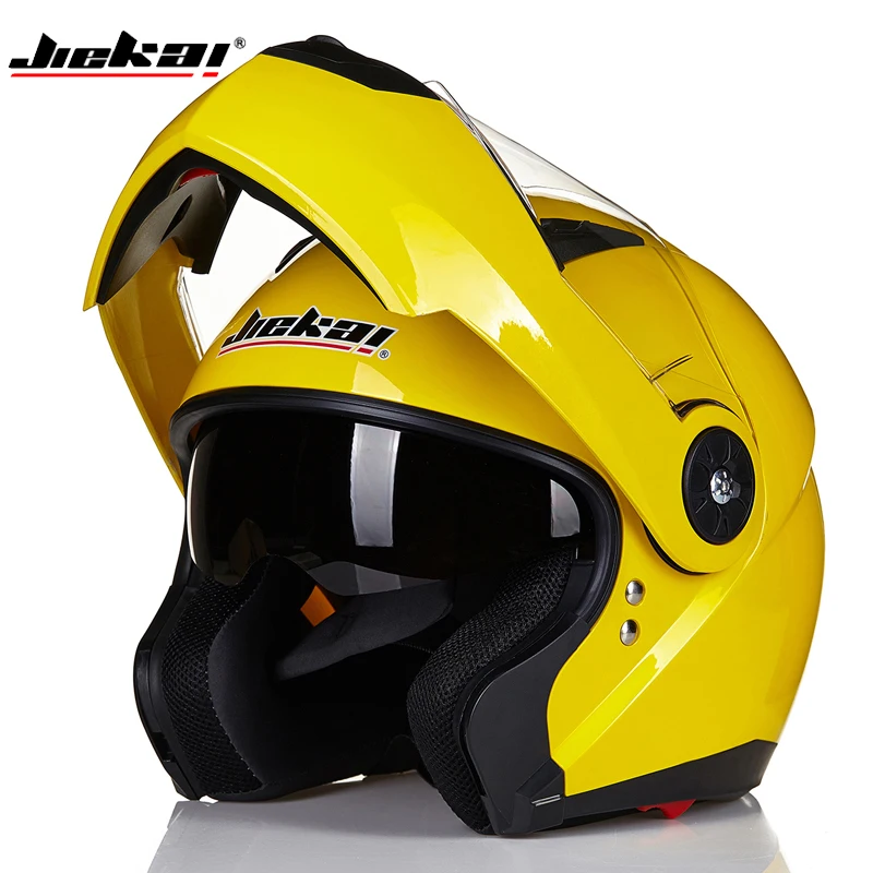 Мотоцикл JIEKAI шлемы с двойным козырьком из углеродного волокна Moto Casco модульные С