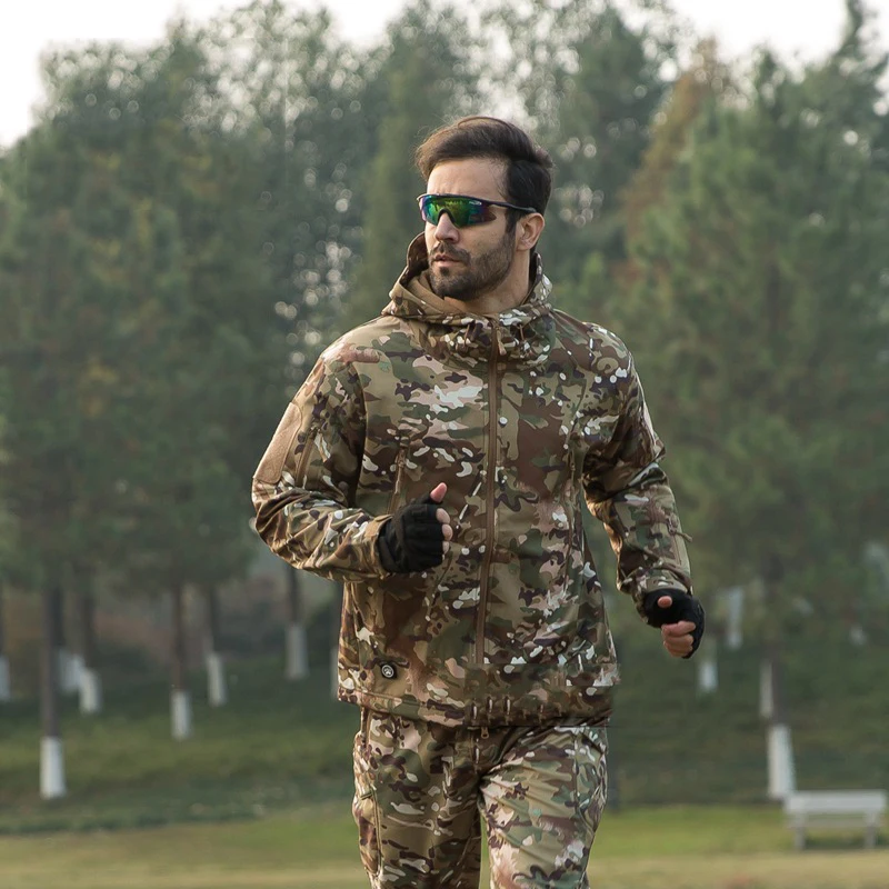 Для мужчин Softshell Пеший Туризм куртка ветрозащитный Теплый альпинист открытый