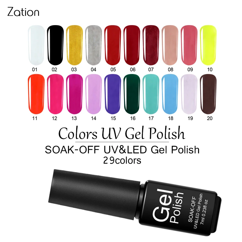 Замочить от 7 мл 29 цветов Эмаль УФ гель для ногтей верхнее основание грунтовка