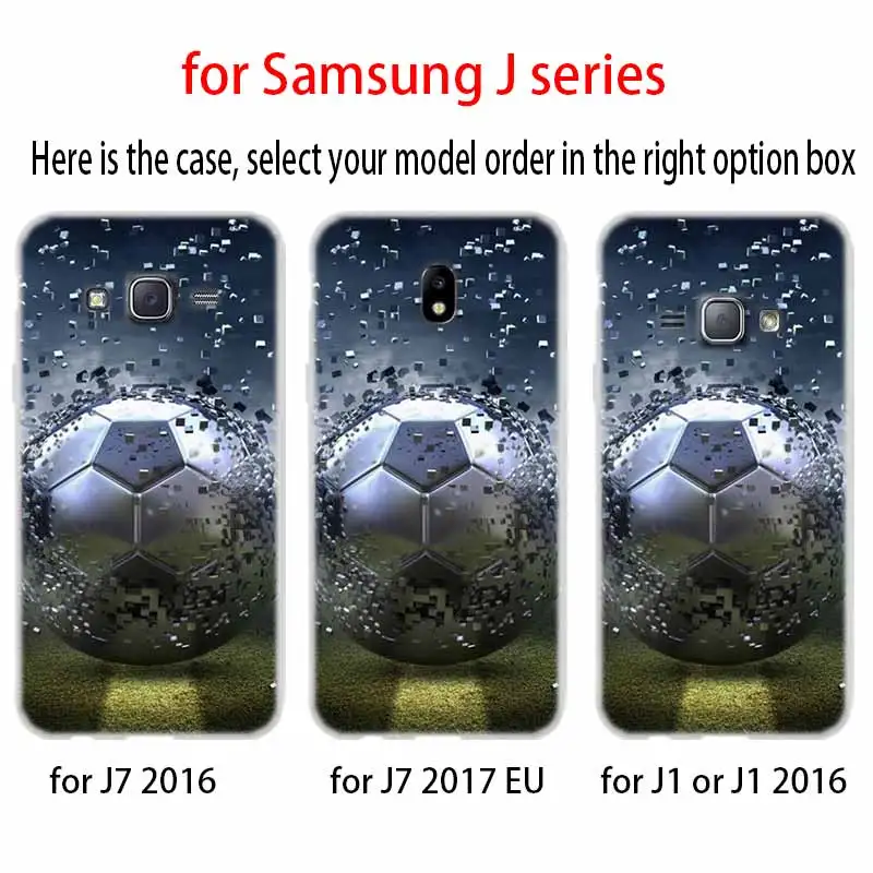 Мягкий чехол для телефона Samsung Galaxy J6 J8 J3 J5 J7 J4 Plus 2018 2016 2017 EU Prime Pro Ace j610 футбольный - Фото №1