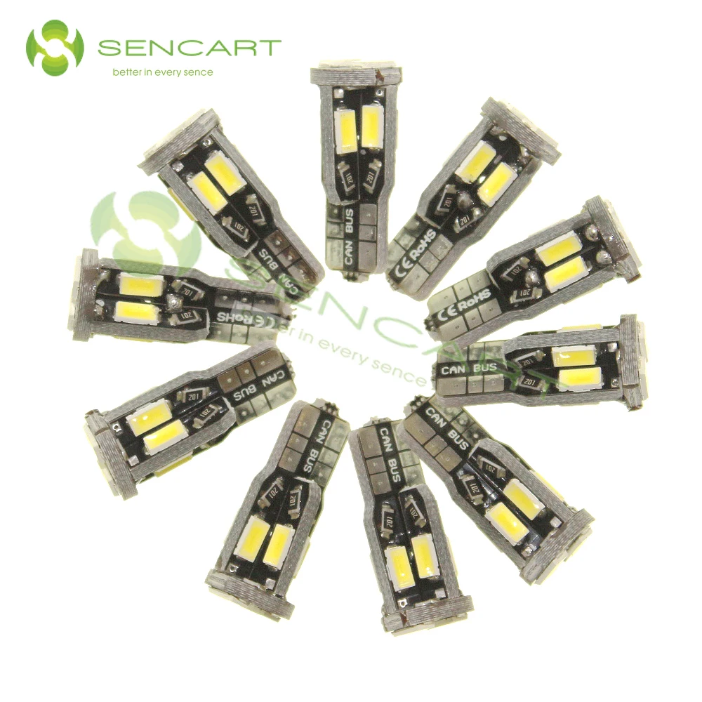 2 шт. T10 W5W 10SMD 5630LED автомобильная лампа для боковых габаритных клиновых номерных