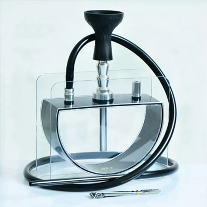04 Круглый акриловый кальян набор водяная трубка-кальян с Sheesha силиконовая чаша шланг металлические щипцы Chicha Narguile Cachimba аксессуары - Цвет: 04