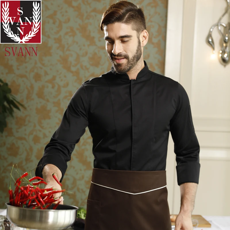 Моющиеся куртки шеф повара с длинным рукавом Классическая дышащая куртка