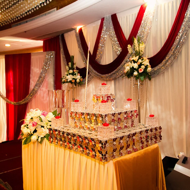 1 ярд высокое качество блестящая вышивка сетка Кружева Золото Серебро Блестки