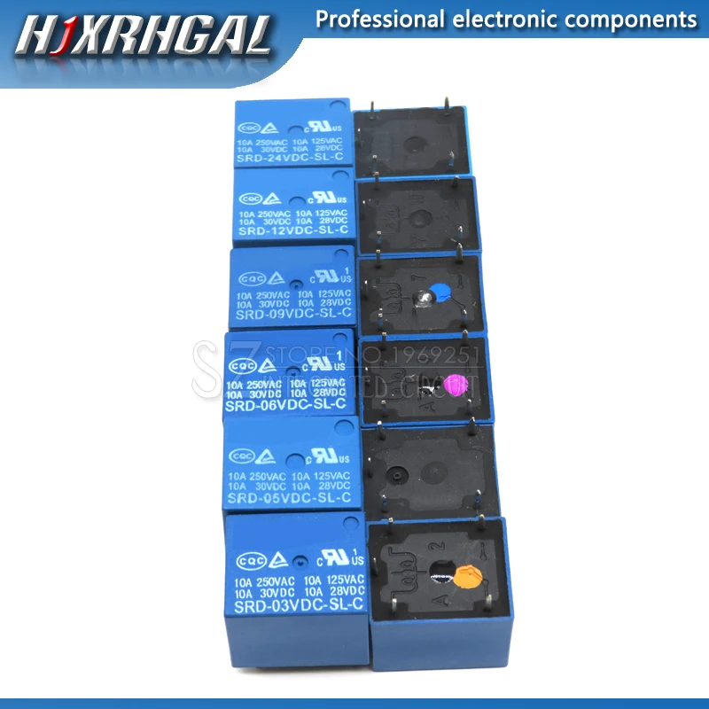 Реле hjxrhgal 5 шт. 5PINS 3 в В 9 6 24 12 В|Интегральные схемы| |
