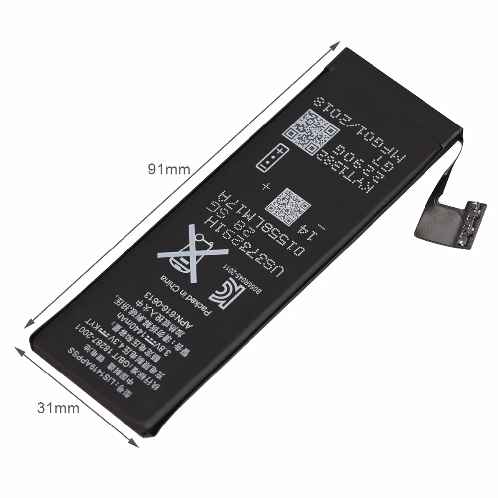 Новая встроенная литиевая аккумуляторная батарея для Iphone 5 реальная емкость 1440