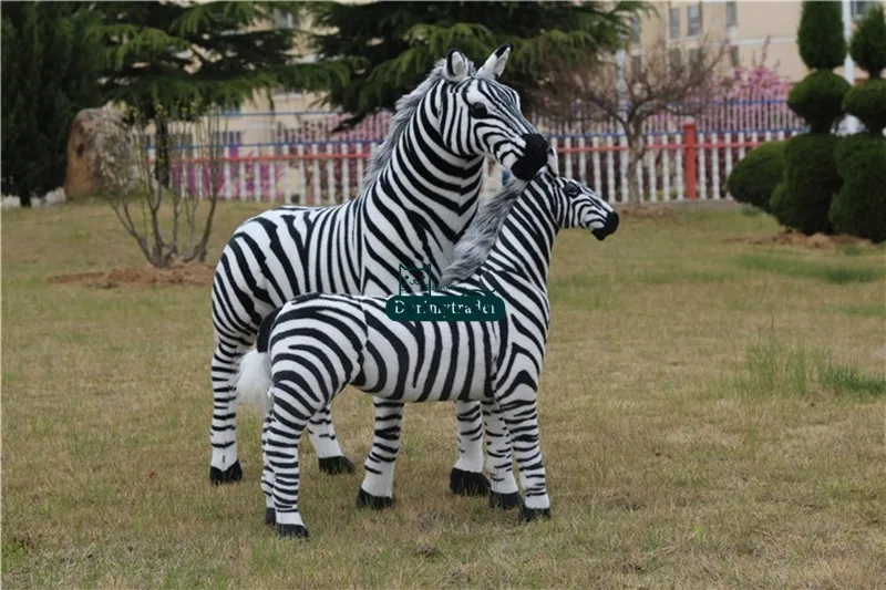 Dorimytrader 110cm Огромный симулятор Animal Standing Zebra Plush Realistic Zebra Great Baby Gift DY60310
