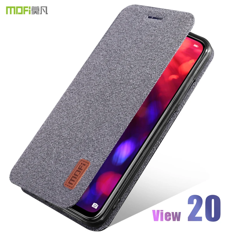 Чехол для honor view 20 MOFI huawei тканевый флип кейс V20 полное покрытие мягкая задняя
