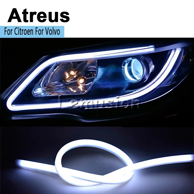 Atreus авто Стайлинг 60 см тележка на колесах гибкий светодиодный дневной светильник