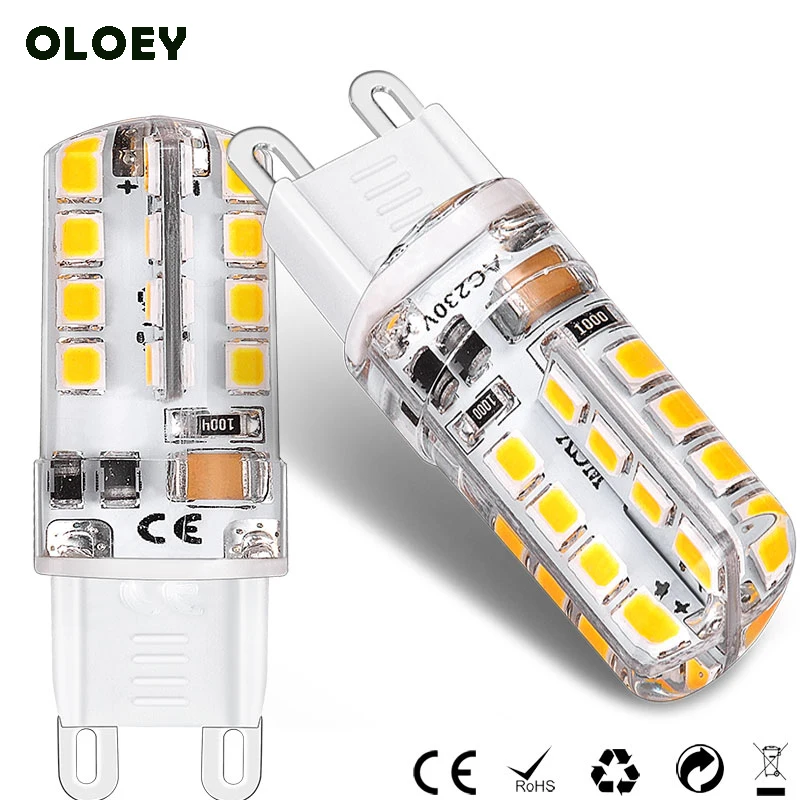 

10pc LED G9 Bulb 220V 110V 2W G9 LED Lamp Bombillas Lampadas Corn Light Bulb 360 Beam Angle 2835 SMD Equivalent 20W Halogen Lamp