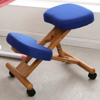 ergonomic kneeling chair with caster stool wood office posture support furniture ergonomic wooden chair balancing body back pain