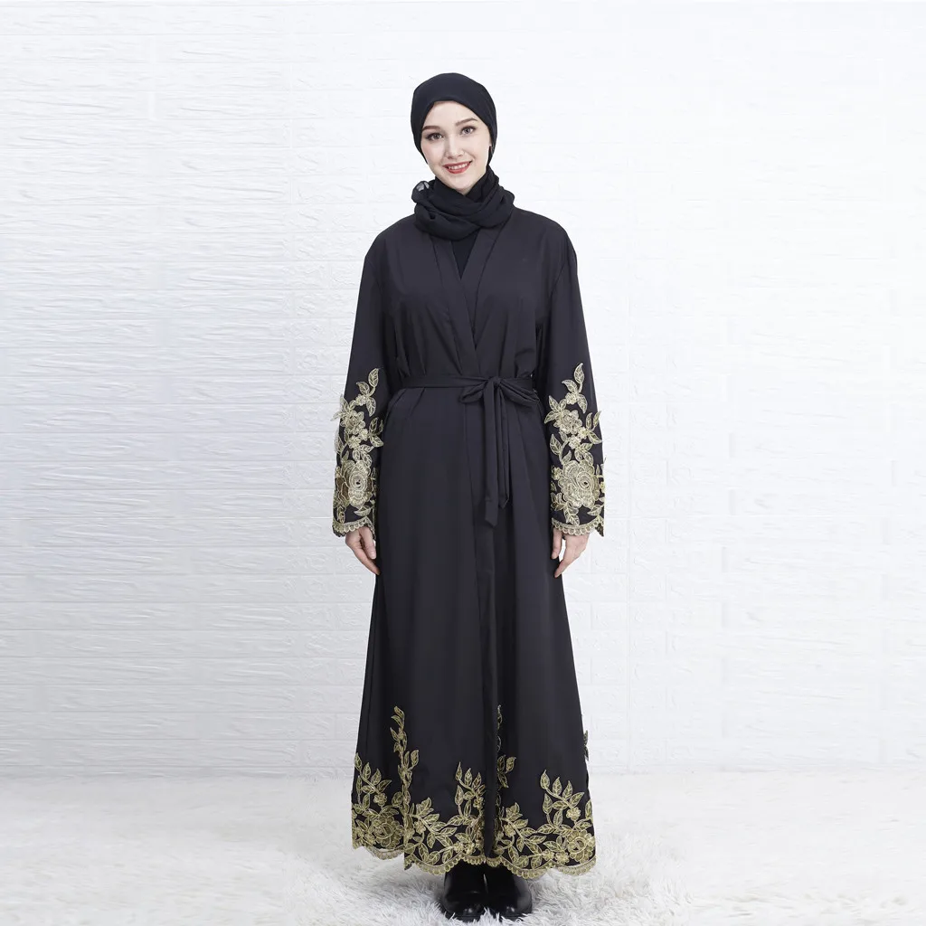 Женский облегающий кафель Abaya Абая Дубаи кружевное длинное платье хиджаб с