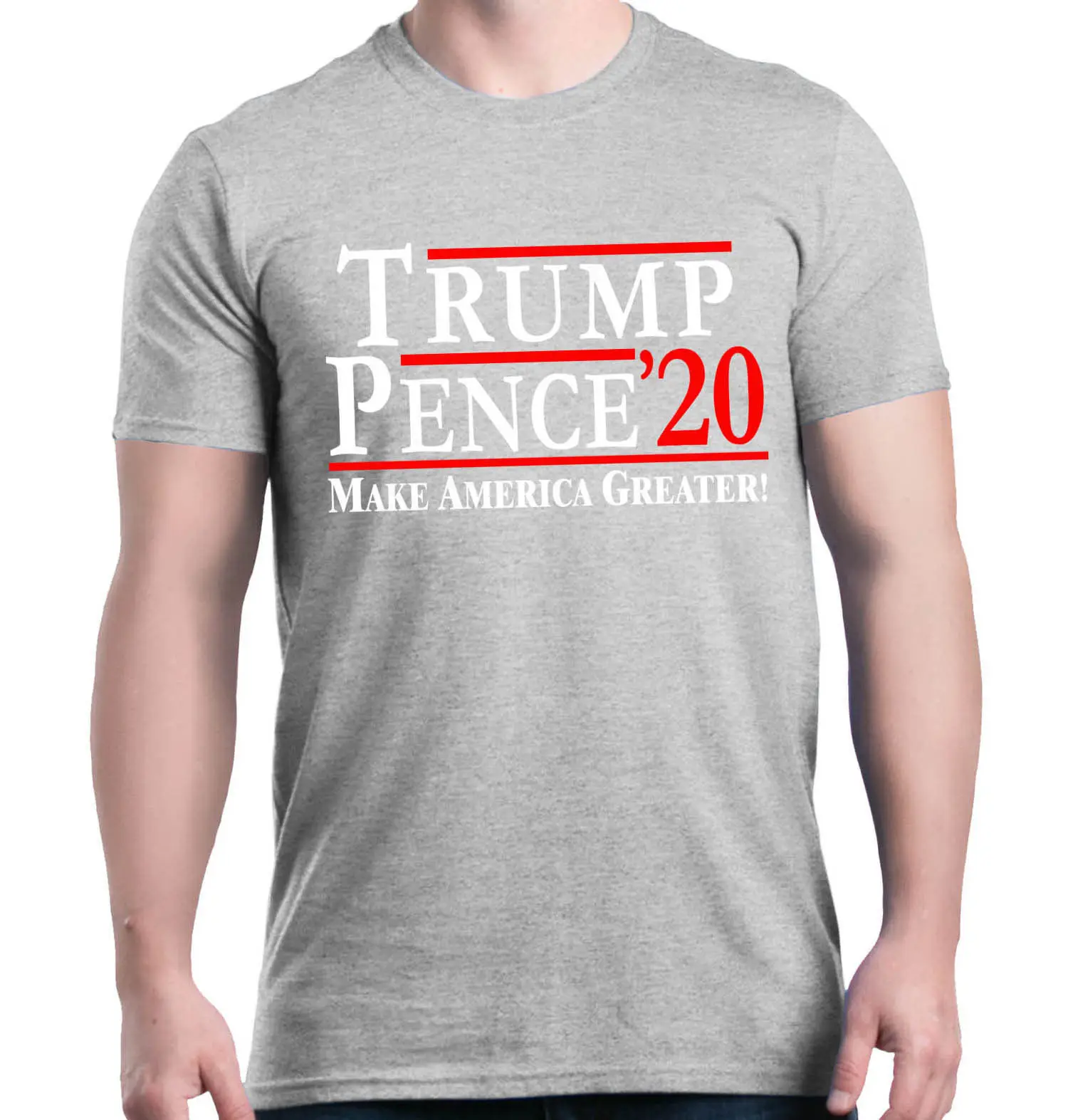 Футболка Trump Pence for сделает Америку еще больше! Политических рубашки для мальчиков - Цвет: Серый