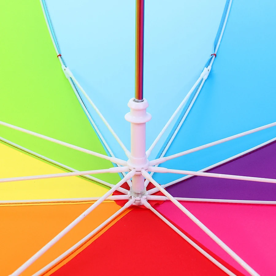 Радужный креативный Солнечный зонт с защитой от ультрафиолета ветрозащитный