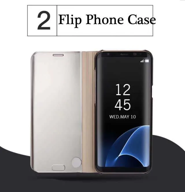 Чехол S10 Plus S10e роскошный зеркальный флип-чехол для samsung S8 S9 Plus прозрачный умный чехол для Galaxy S6 S7 edge