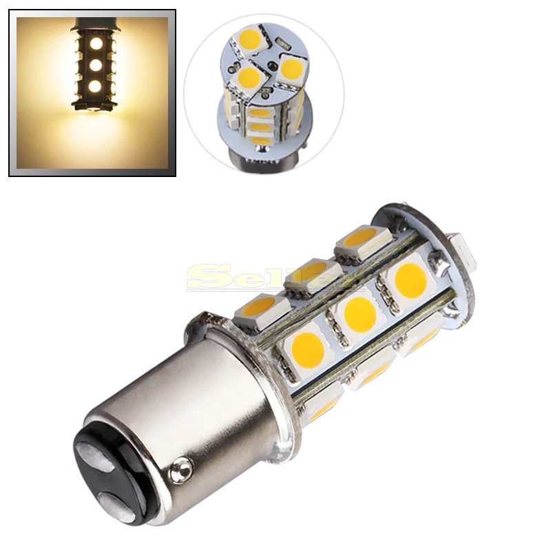 2 шт. 1142 BA15D 18 SMD 5050 P21D Хвостовая сигнальная лампа теплые белые светодиодные