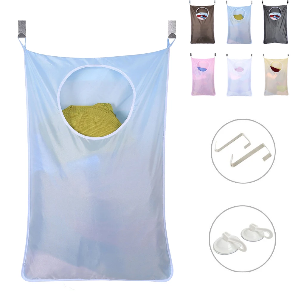 

Big Capacity Bottom Ziplock Hanging Organizer Storage Bag with Hooks for Student Dormitory Bedroom Bathroom Clothing Toys