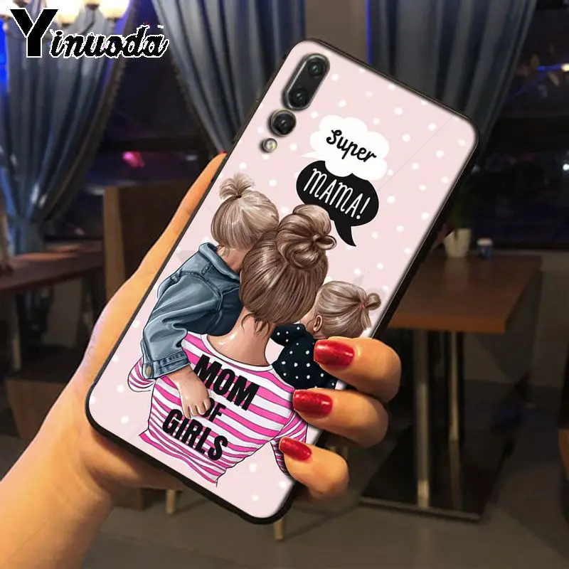 Yinuoda милые чехлы для телефонов мамы и маленькой девочки Huawei P20pro mate10lite p9 p10plus honor 8x 7A
