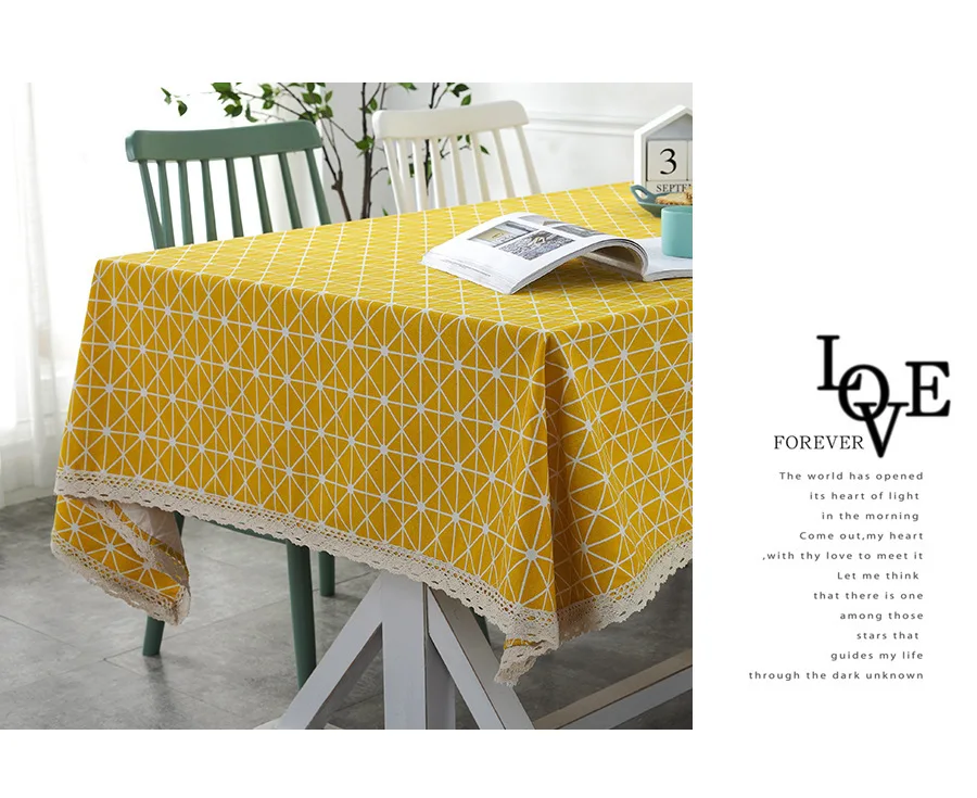 MIHE кружевная клетчатая скатерть Геометрическая прямоугольная скатерть домашний кухонный ужин Вечерние Банкетный Декор полосатая скатерть ZB05