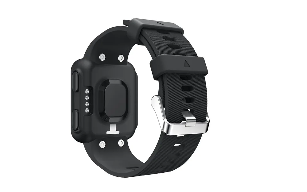Черный Спортивные часы ремешок на запястье для Garmin Forerunner 35 30 умный ремешок для часов браслет красочный сменный силиконовый ремень браслет - Цвет: Черный