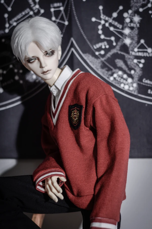 BJD Кукла Одежда колледж Стиль значок V воротник пальто 1/4 1/3 SD MSD SSDF аксессуары для куклы(значок стиль случайные волосы