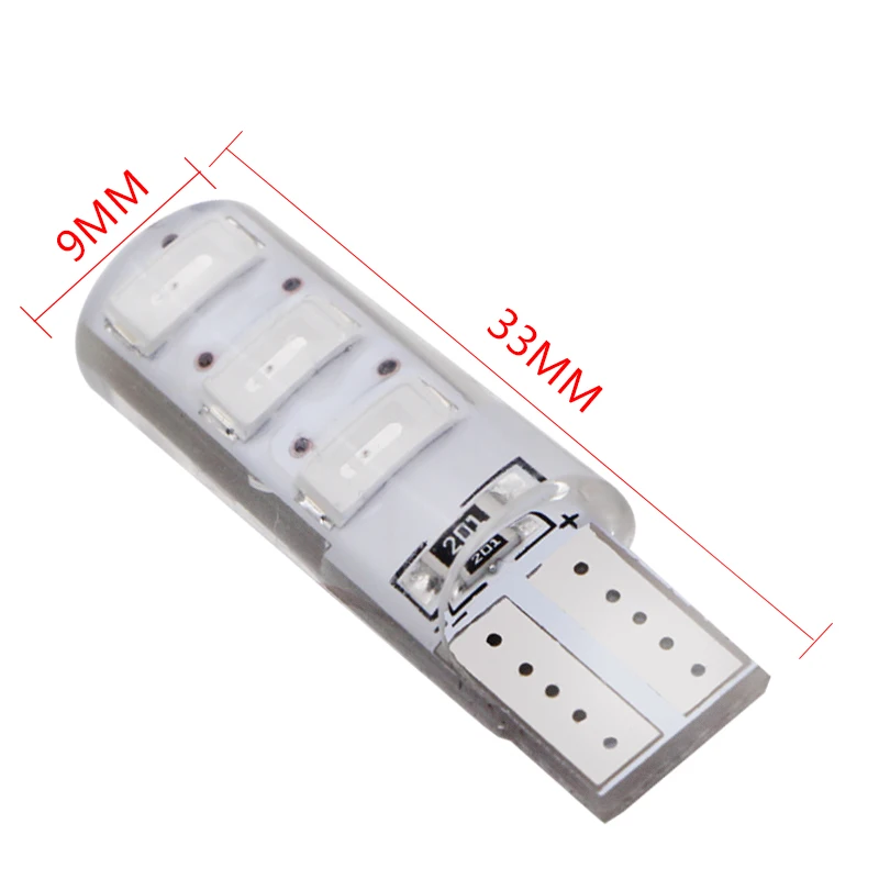 5 шт. T10 W5W силикагелевые 6 SMD 5630 5730 Светодиодные Автомобильные внутренние фары WY5W 194