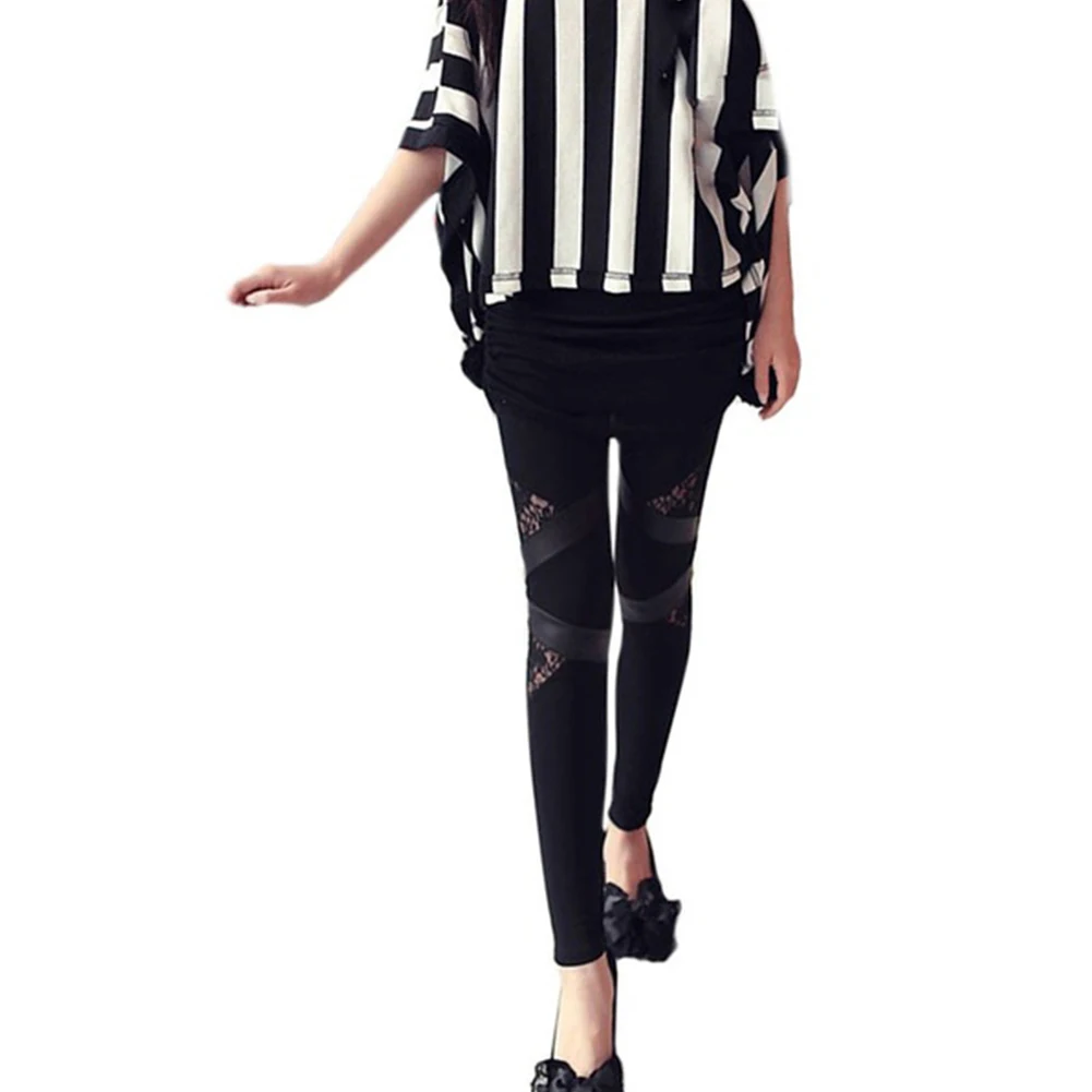 Для женщин штаны очаровательные Теплые дешевые из искусственной кожи Леггинсы