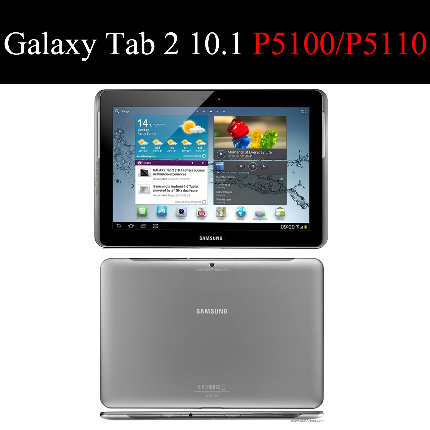 Кожаный чехол-книжка для планшета Samsung Galaxy Tab 2 10 1-дюймовый защитный