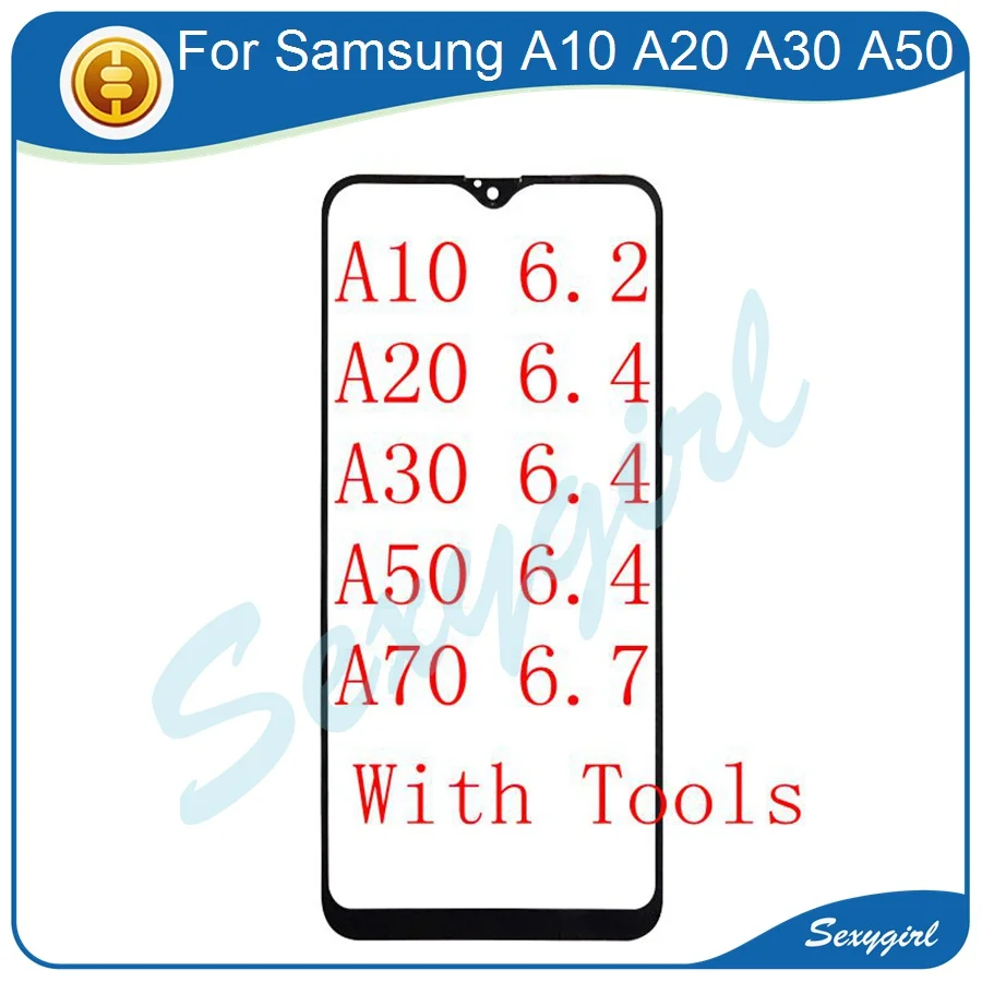 Для Samsung Galaxy A10 A20 A30 A50 A70 передний экран внешнее стекло сенсорная внешняя крышка