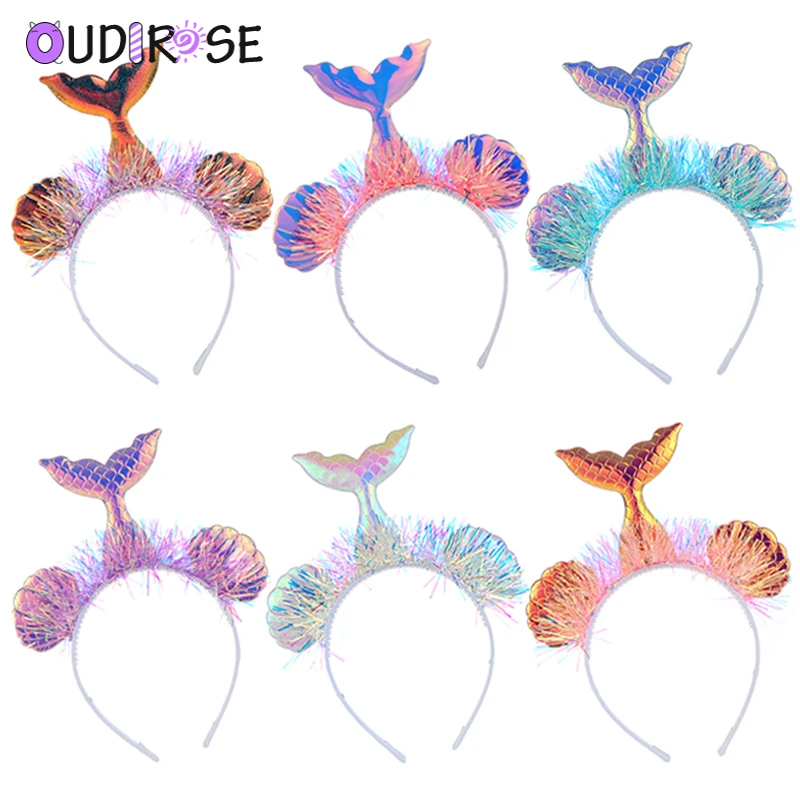 OUDIROSE 1 шт. хвост русалки Женская повязка для головы День рождения украшение