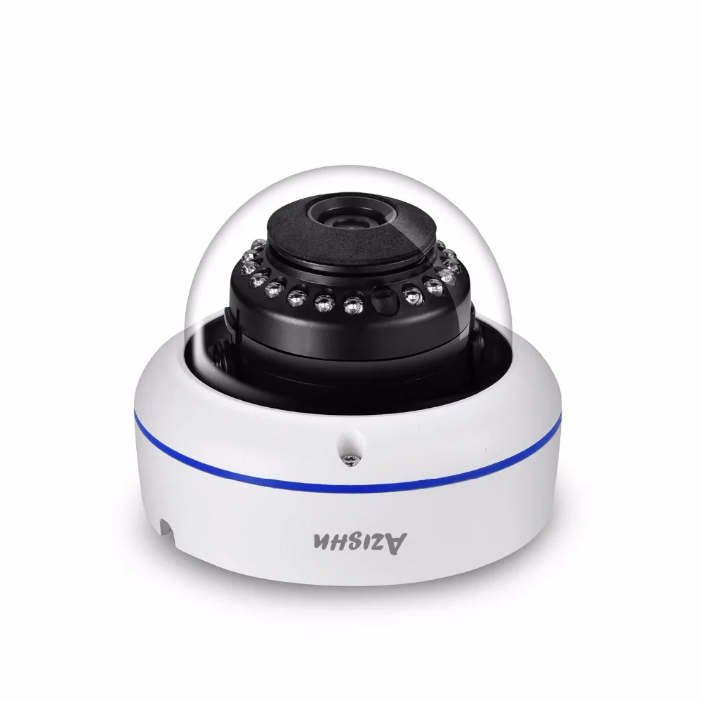 AZISHN 48V POE IP Camera 1080P 2.0MP Vandalproof Audio Record Onvif Motion Detect RTSP Metal Outdoor Surveillance Dome CCTV Cam |