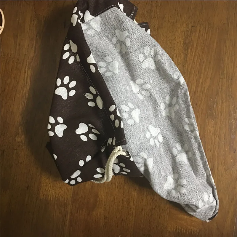 Дорожный рюкзак YILE из хлопка и льна на шнурке коричневая сумка для книг обуви с