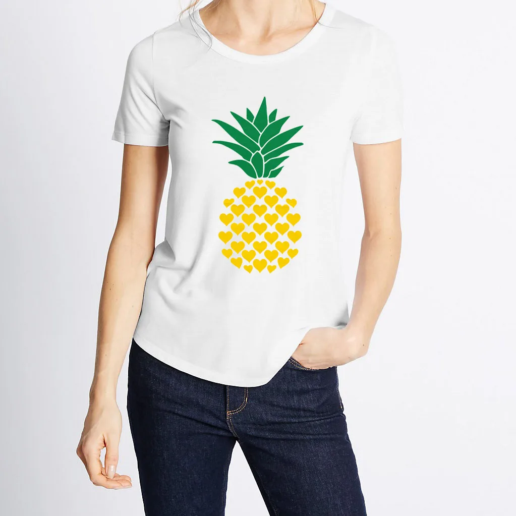 2019 Лето Новое поступление Ananas Женская Футболка свободная повседневная с круглым