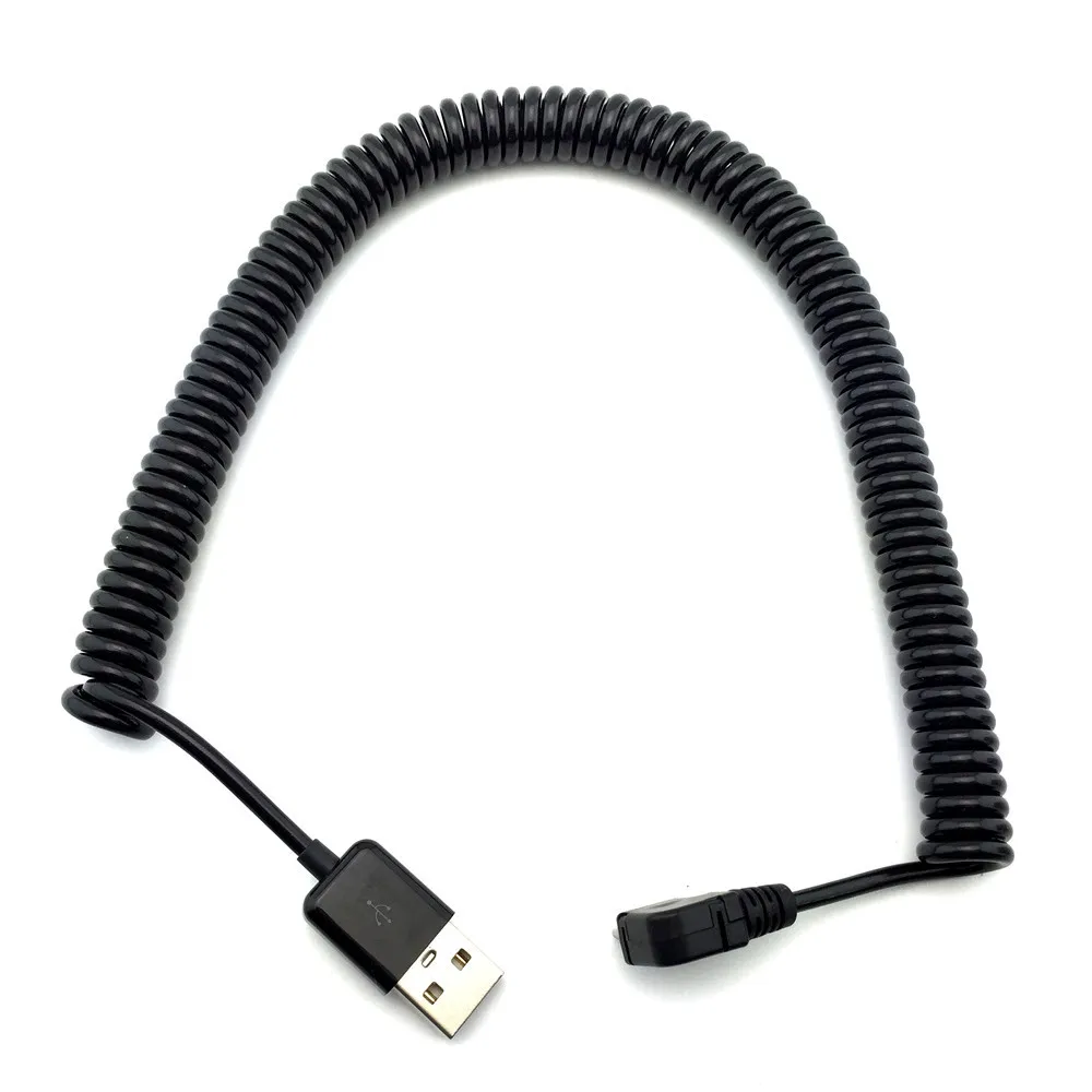 50 см/200 см 90 градусов правый локоть пружинный Спиральный USB 2,0 штекер микро USB кабель для синхронизации данных и зарядки для мобильных телефонов Android