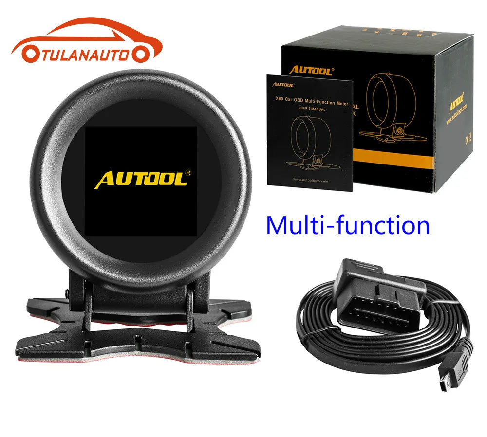 TULANAUTO X60 дисплей Hud Obd Ii 2 Автомобильный цифровой измеритель скорости датчик