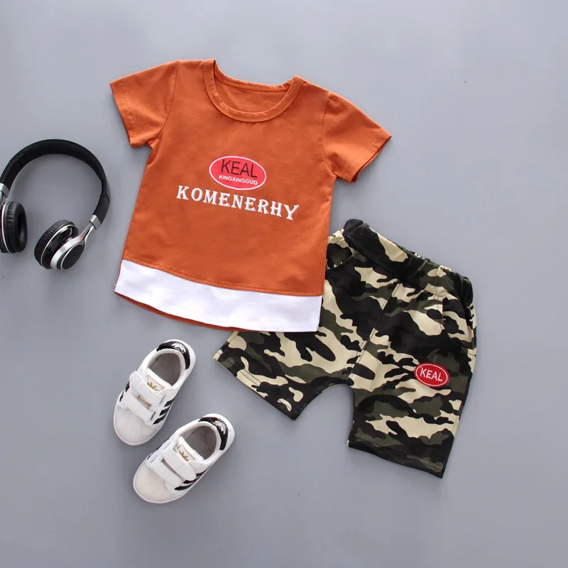 Summer Toddler Baby Clothes 2018 Infant boys Clothing set cotton T-shirt +Shorts 2PCS Outfits Kids Bebes Jogging Suit Tracksuit |